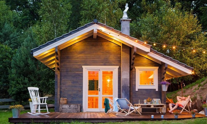 Krag House | Sauna area in the Circle - Blue House