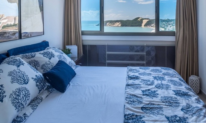 Ponta Negra Apartment | Sea view apartment with 2 bedrooms, fast Wi-Fi (300mb), swimming pool, rotating garage