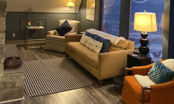 Beech Mountain Ski Chalet | Secluded Getaway! A mid century modern A Frame Chalet in the woods
