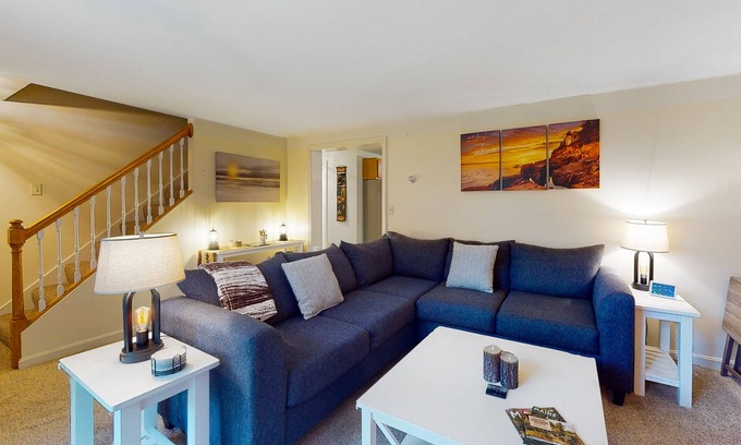 Lamoine House | Serene home with a deck, grill, firepit, board games, washer/dryer, & mtn views