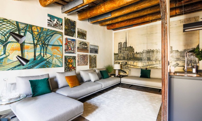 El Raval Apartment | Serviced penthouse duplex with private terrace next to Ramblas!
