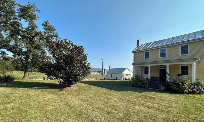 Edinburg Other | Shenandoah Farmhouse on the River with Sweeping Mountain Views. Pet Friendly.
