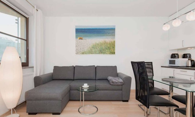 Swinoujscie Apartment | Sikorskiego 1 Świnoujście | Beige and Grey Apartment with Balcony