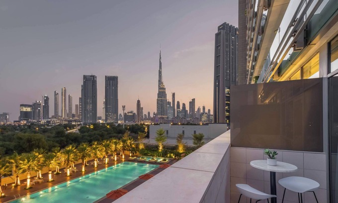 Bur Dubai Apartment | Silkhaus Burj Khalifa View | Burj Daman | Balcony