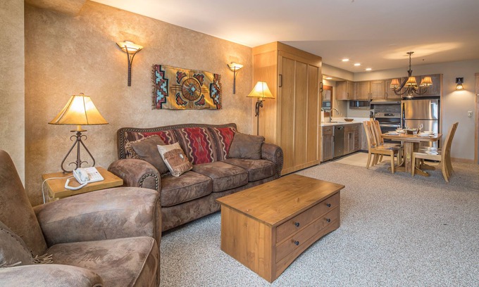Big Sky Condo | Ski in/out condo w/fireplace, & community pool/hot tub/fitness center - Shoshone with Great Views