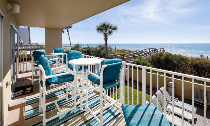 Fort Walton Beach Condo | SL 101: Sugary Sands - Your 2nd story Corner Oceanfront Escape Awaits You!