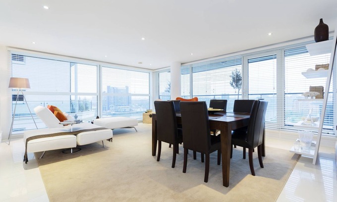 Sands End Apartment | Sleek River View, by Veeve