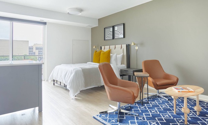 Downtown Minneapolis Apartment | Sonder at Sora | Extended Stay Studio Apartment w/ Balcony