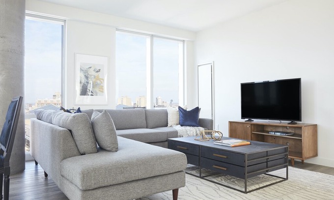 West Fens Apartment | Sonder | Pierce Boston | Calming 3BR + Game Room