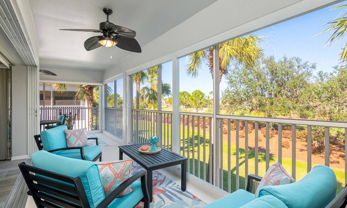 San Carlos Park Condo | Spacious 2BR, 2BA- Condo in private gated community over looking golf course!