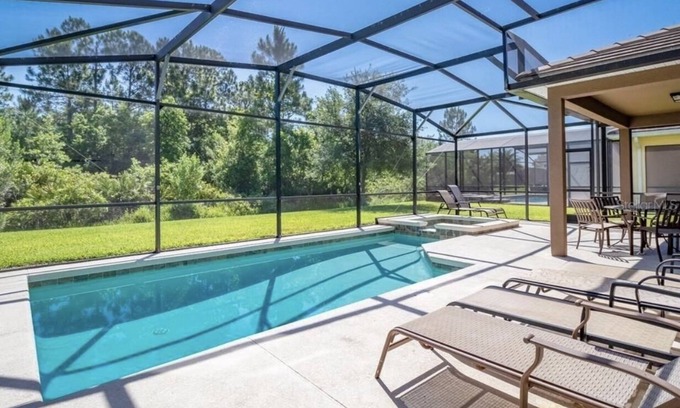 Calabria House | Spacious 5 Bedroom villa with private saltwater pool, huge 100 inch smart TV!