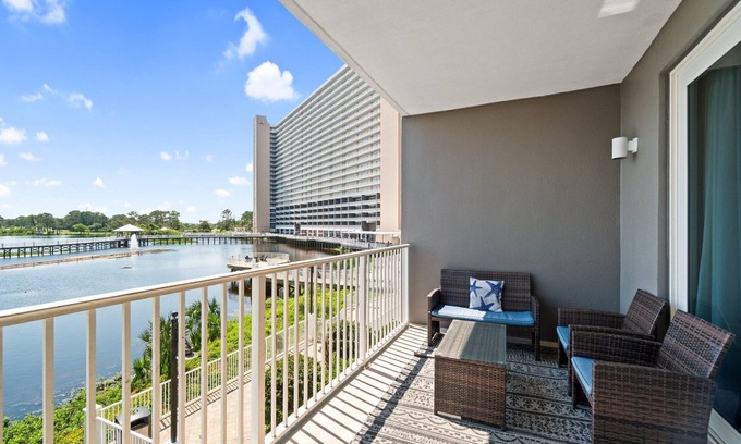 Panama City Beach Condo | Spacious Condo with Pools, Hot Tub & Promenade Views – Just 2 Minutes from the Beach