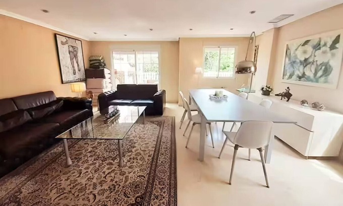 Playa de San Juan House | Spacious townhouse in Alicante close to sea and golf with shared sparkling pool.