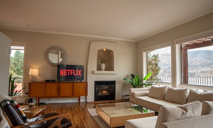 Okanagan-Similkameen House | Spanish Mid Century Villa with Wood Barrel Sauna