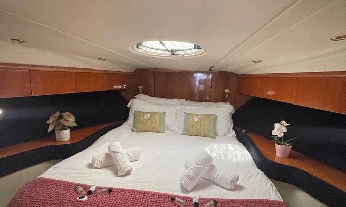 Torquay City Centre Boat Rental | Stay on a Sunseeker boat in Torquay Marina, MDL, on the South Coast of Devon UK.