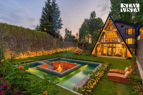 Nishat-Shalimar Villa | StayVista at Alpha and Peek a boo with Lawn, BBQ, Aframe and Bonfire