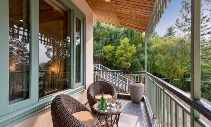 Dharampur Villa | StayVista at Panorama Estate with cosy seating