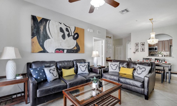 Windsor Hills Condo | Steps from Waterpark/Pool. Next to Disney w/Frozen, Aladdin, Beauty&Beast theme