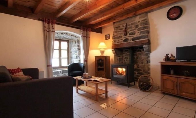 Saint-Front Cottage | Stone Cottage near Mont Mézenc with Garden and Cozy Wood Stove