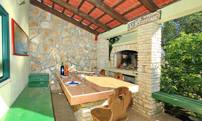 Vela Luka Cottage | Stone House Oreb's Cottage - Two Bedroom Stone House with Terrace and Garden View