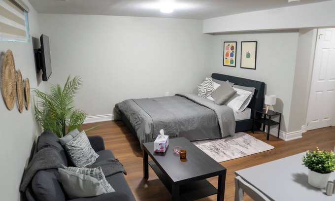 Brampton West Apartment | Studio Apartment B | Full Kitchen | Cozy & Modern