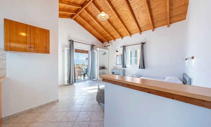 Kavos House | Studio Apartment 'Kavos Panorama 112' with Sea View, Wi-Fi