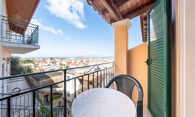 Kavos Apartment | Studio Apartment 'Kavos Panorama Triple 114' with Sea View, Wi-Fi