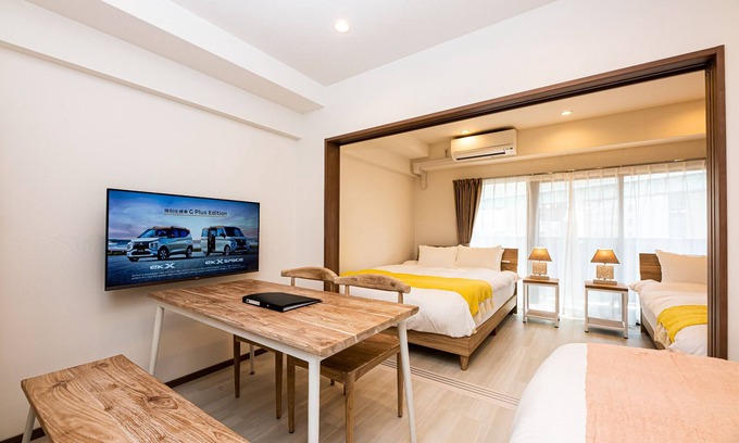 Hakata-ku Apartment | Studio Apartment with 3 Double Beds for 6 People/Fukuoka Fukuoka