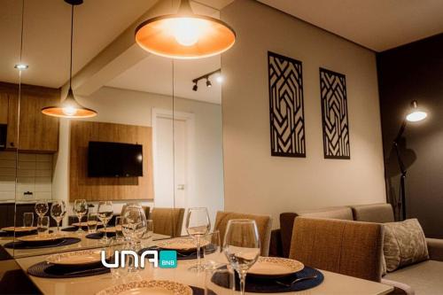 Sao Goncalo Apartment | Studio contemporâneo no Parque Una com garagem
