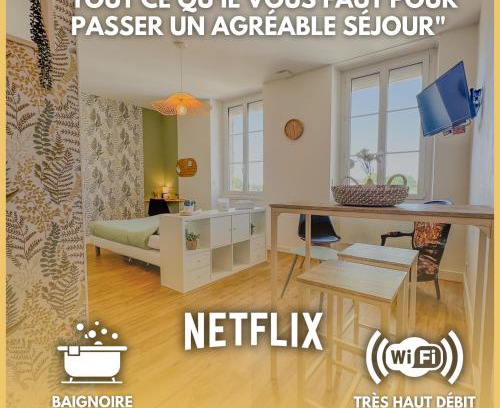 Pauillac Apartment | Studio COSY avec Baignoire et Netflix Idéal couple