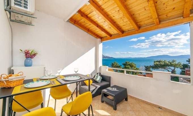 Podaca Apartment | Studio flat with terrace and sea view Podaca, Makarska (AS-9712-a)