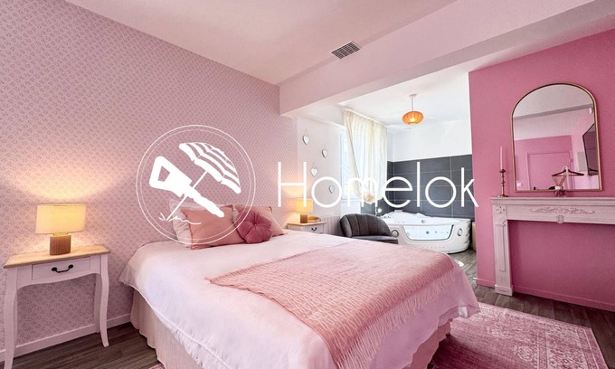 Queven Apartment | Studio rose & spa – Pause bien-être