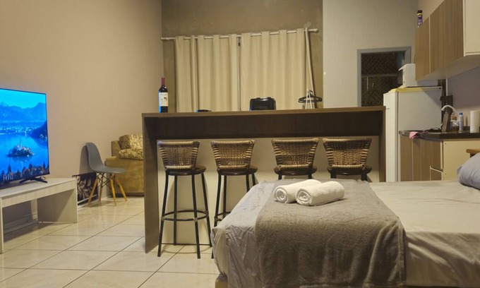 Gravatai Apartment | Studio with balcony, 500m from city hall.
