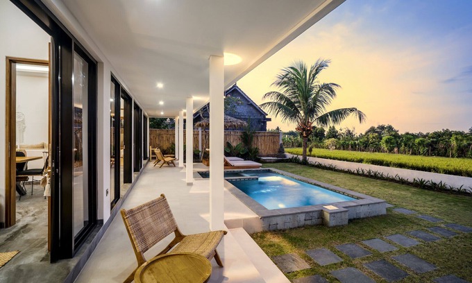 Lodtunduh Villa | Stunning 2BR Dream Villa with Ricefield View