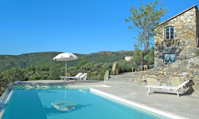 Pietrabruna House | Stunning private villa for 5 guests with WIFI, private pool, TV, patio and parking