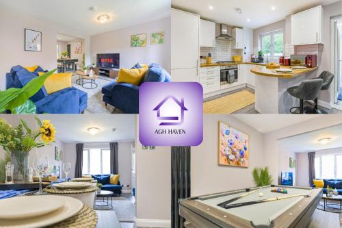 Knowle Sands House | Stunning Three Bedroom Home Central MK, Pool Table, Free Parking, Smart Tv with Netflix and Disney plus