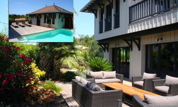 Cap-Ferret House | Stunning villa with heated pool and aircon in Cap Ferret, near the dunes!