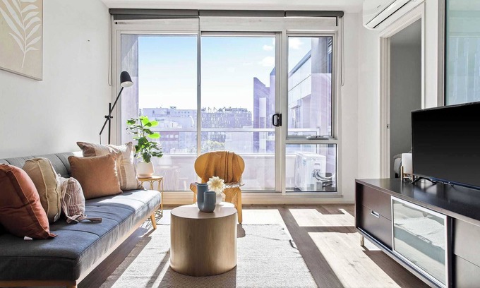 Carlton South Apartment | Stylish 2BR Apt Steps from Vic Market with Parking