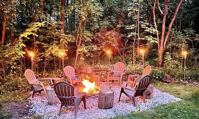 Shaftsburg House | STYLISH COUNTRY RETREAT W/ PRIVATE HEATED POOL ON 10 ACRES.