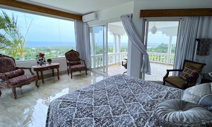 Cabrera Hotel | Suite with two pools, ocean view balcony, & walk-in shower- beach minutes away!