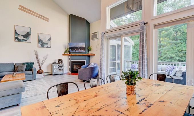 North Conway Condo | Sunday Slopes - Game Room + Central Location!