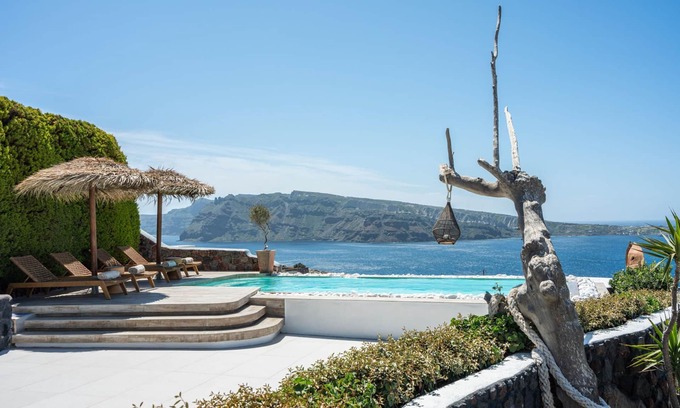 Oia Villa | SWINGING SUNSET Villa 3BD Sea View w/Pool& HotTub