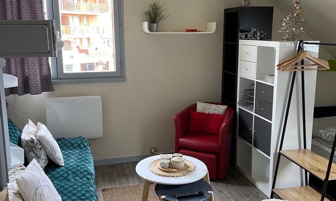 Montgellafrey Apartment | TB Studio ideal ski resort center Saint-François-Longchamp 1650