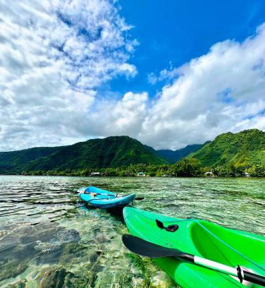 Taiarapu-Ouest Apartment | Teahupo'o Lodge Tahiti - Fare Terre et Mer - climatisé - canoe et paddle