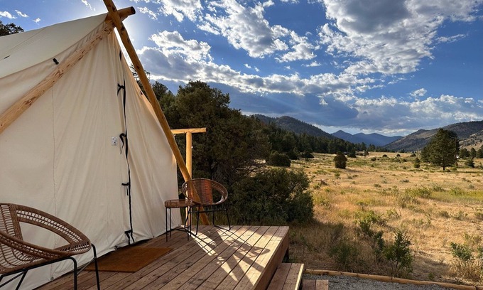 Villa Grove RV Rental | Tent 2 at Red Moon Ranch- Glamping!