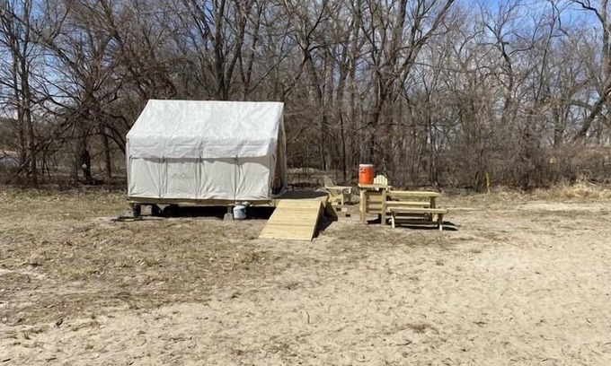 Cass County RV Rental | Tentrr State Park Site - Nebraska Louisville SRA Riverview A Single Camp