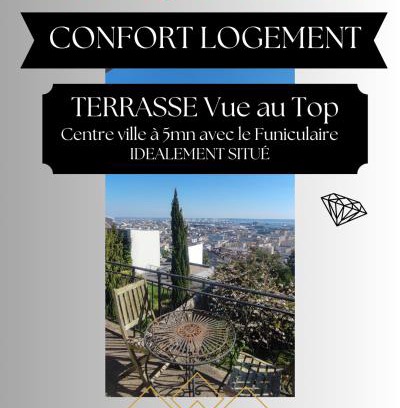 Cote Ouest Ormeaux Apartment | Terrasse Vue imprenable, le Havre, Appartement Spacieux