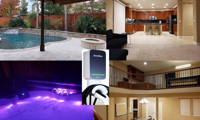West Sacramento House | Tesla EV Charger Solar heated Pool & Hot Tub Near UC Davis, Med Center, Airport