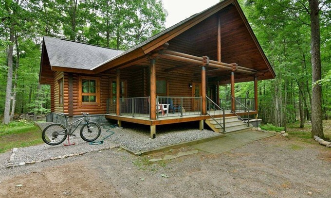 Drummond Cabin | The Bike House, an Euro Log Home near Cable and Drummond, WI
