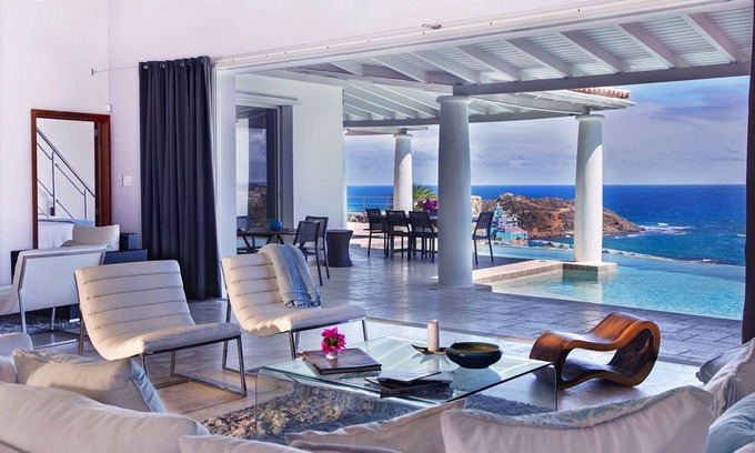 Oyster Pond Villa | The Blue Door Villa - 4 bedroom ocean view villa